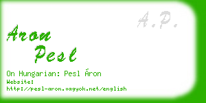aron pesl business card
